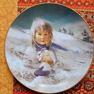 Vtg 80s Viletta Fine China Snow Bunny Collectors 3rd Issue Precious Moments